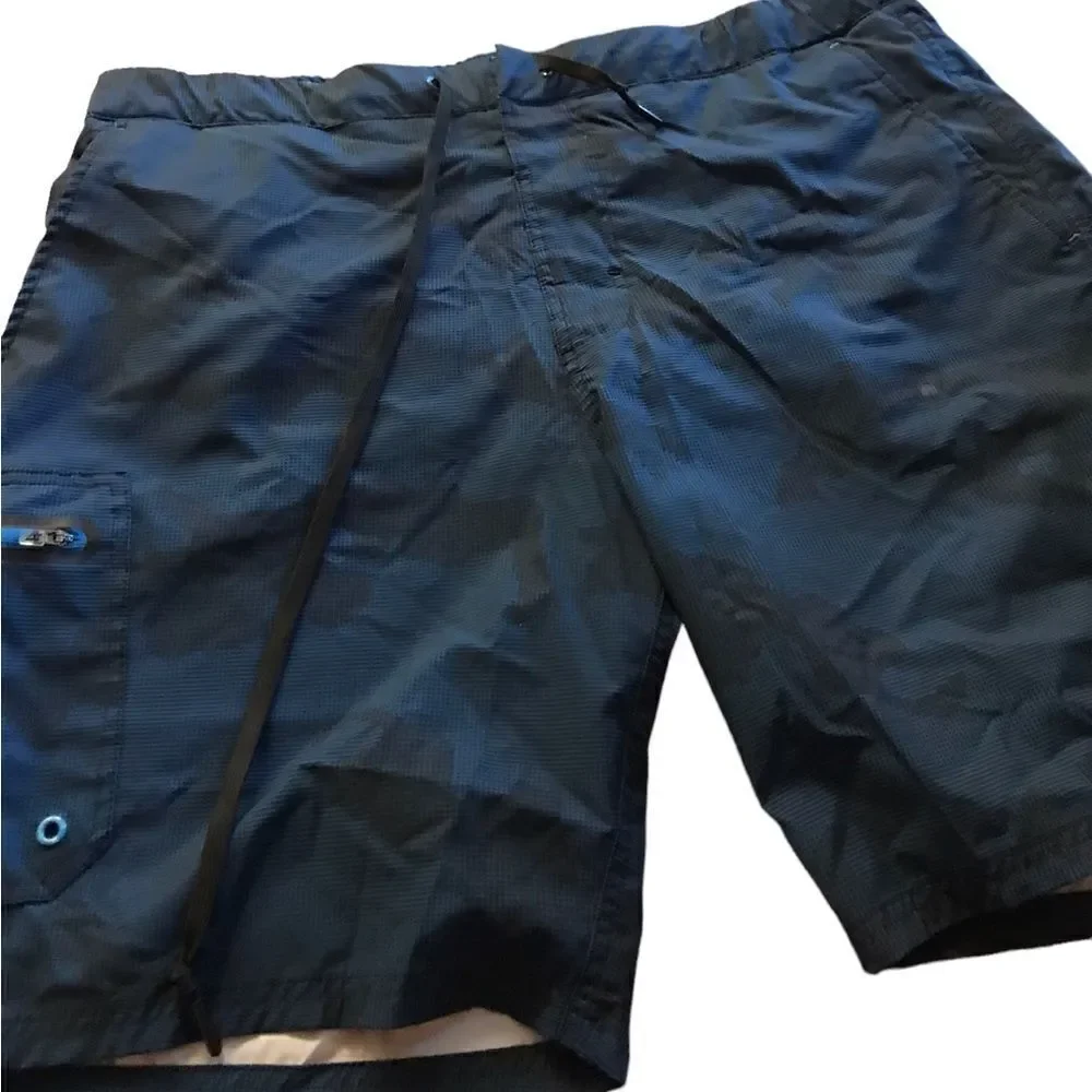 Zeroxposur navy Lined  swimming trunks new without tags pockets inside pocket
